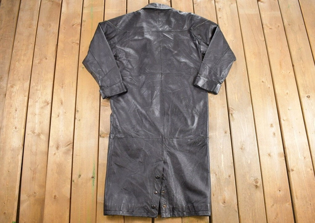Vintage 1990s Missy M Long Leather Coat