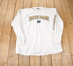 Vintage 1990s Notre Dame Fighting Irish Jansport Graphic Long T-Shirt