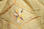 Vintage 1960s Sears Western Button Down Shirt Emroidered /
