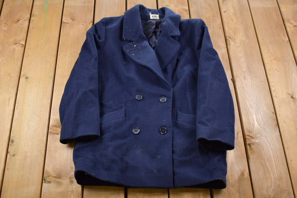 Vintage 1980s Central Park International Wool Double Breasted Jacket