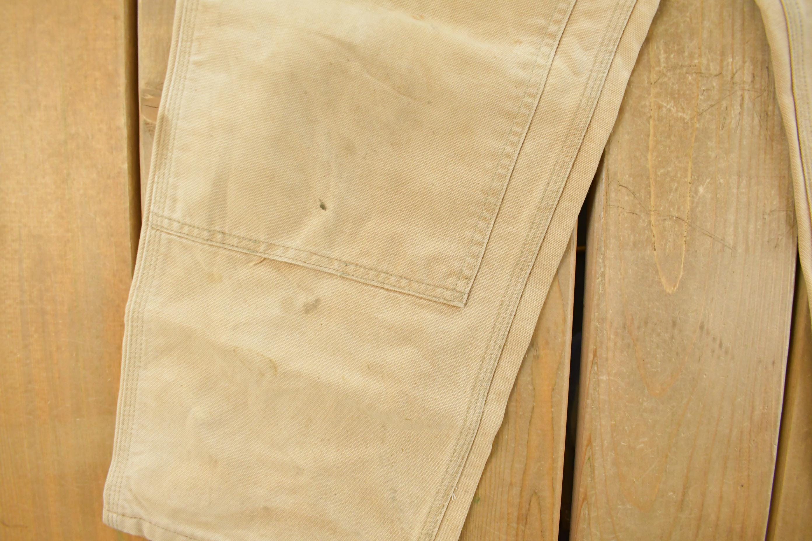 Vintage 1990s Carhartt Distressed Sun Faded Double Knee Pants Men's 34 x 29