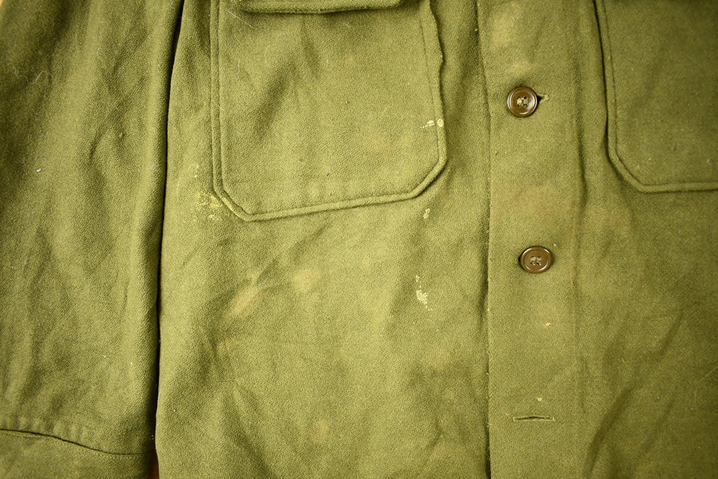 Vintage Military Button Up Shirt