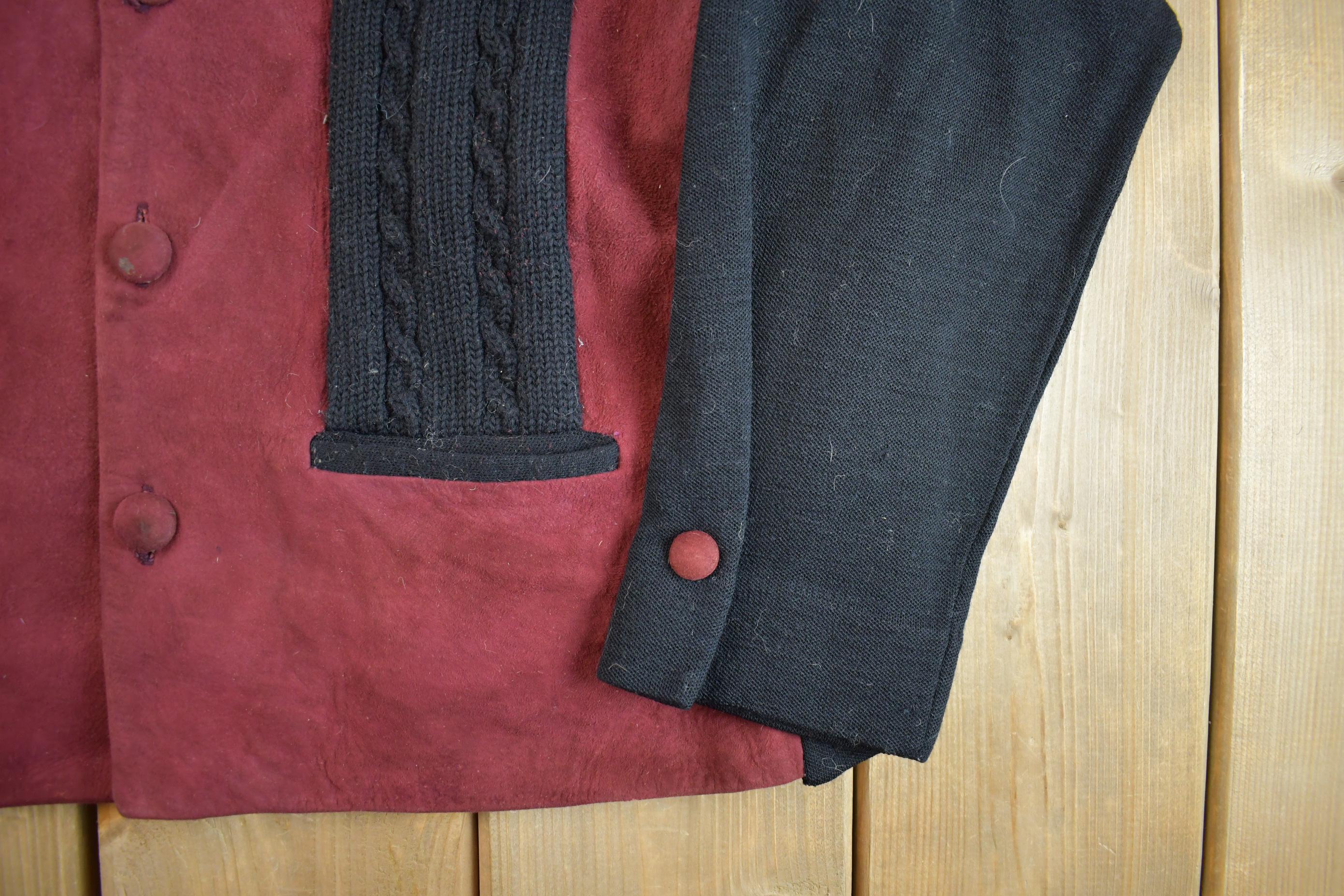 Vintage 1990s 100% Wool Knit Cardigan Sweater