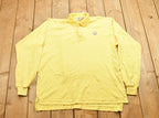 Vintage 1990s Us Polo Assn Blank Yellow Polo Sweatshirt
