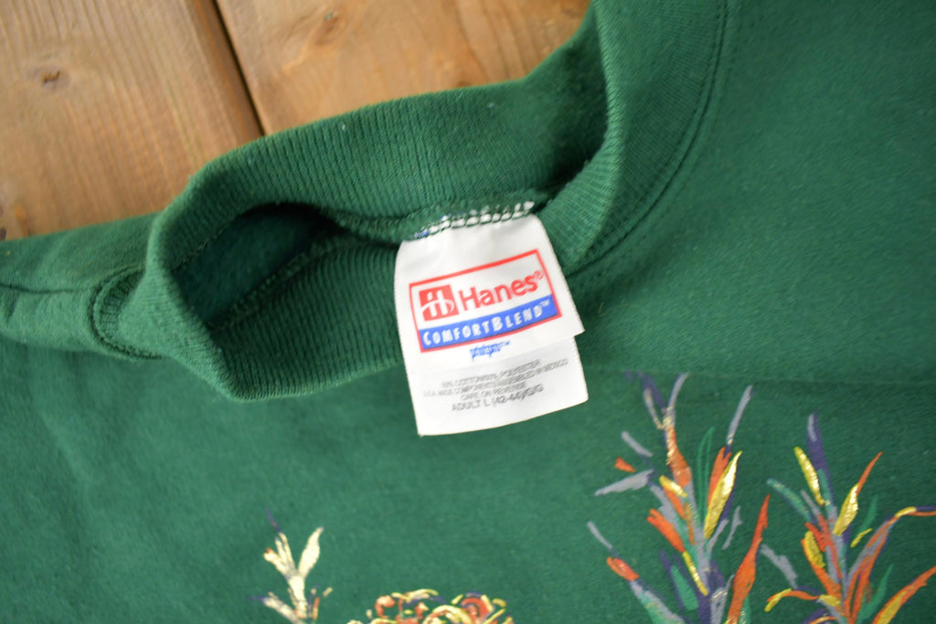 Vintage 1990s Pumpkin Patch Painting Graphic Crewneck Sweatshirt Size large