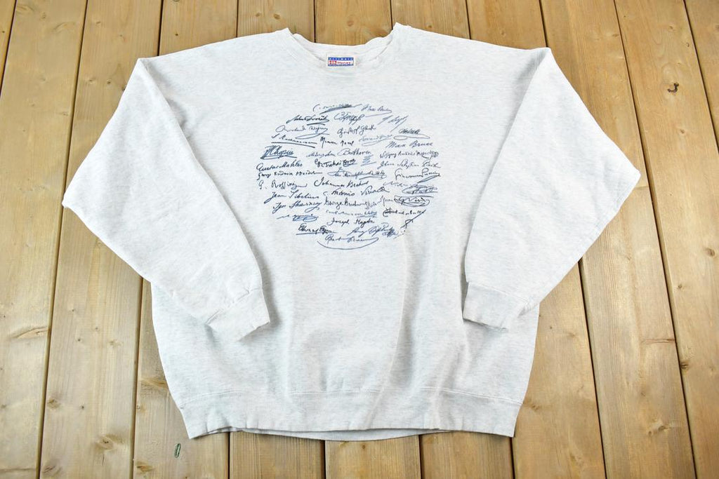 Vintage 1990s Souvenir Signature Heavyweight Crewneck Sweatshirt