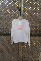 Vintage 1980s Crewneck Skating Bunny Rabbit Embroidered Raglan Crewneck