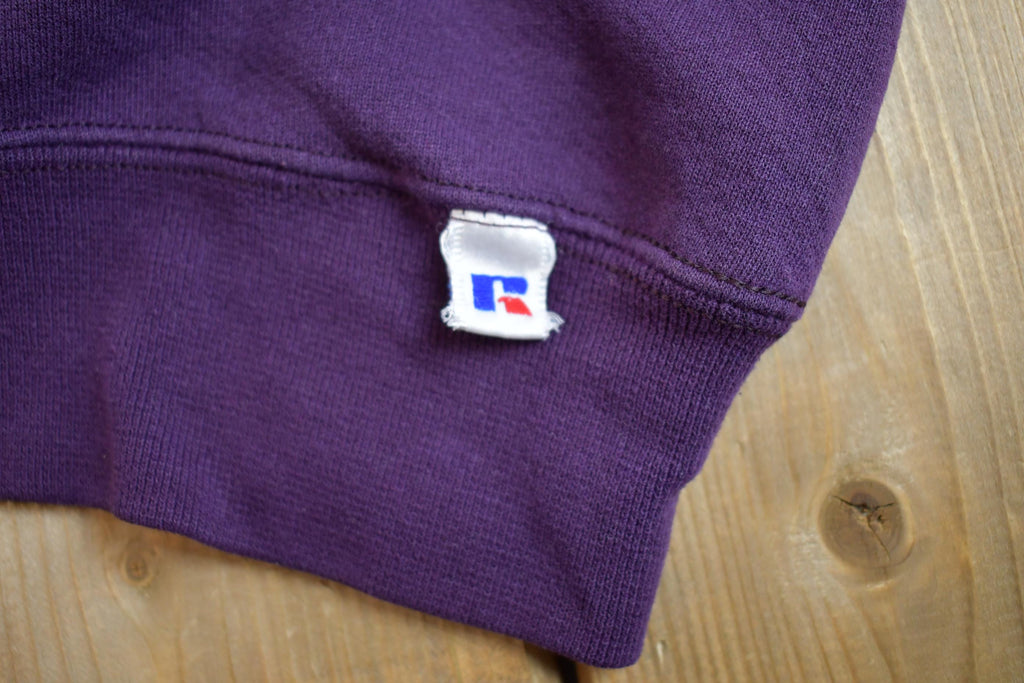 Vintage 1990s Sunfaded Purple Russel Blank Crewneck Sweatshirt Made In USA - X- Large