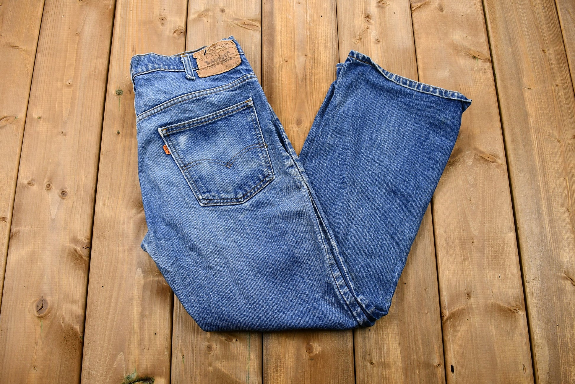 Vintage 1980s Levi's Orange Tab Mid-Wash Bootcut Jeans