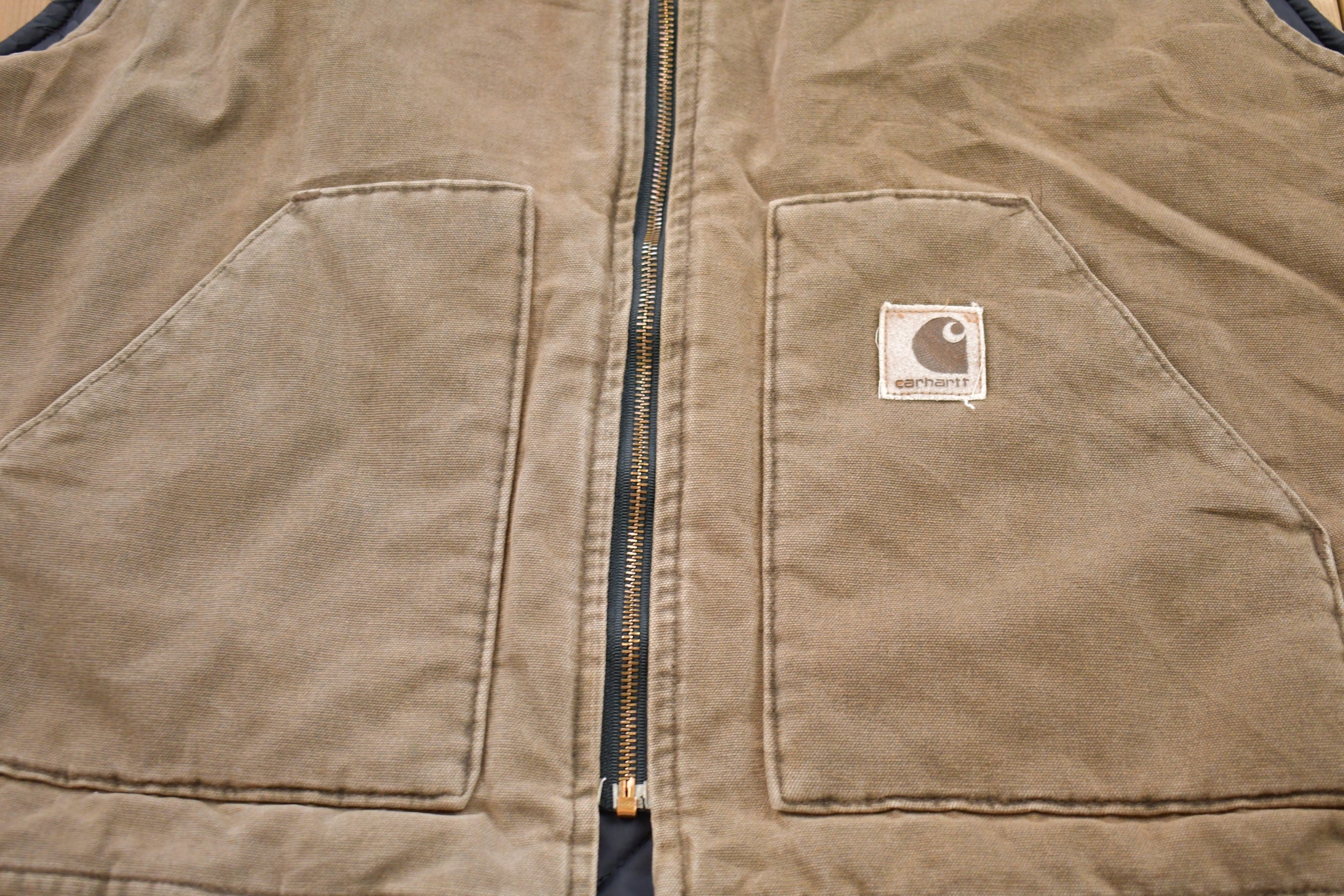 Vintage 1990s Carhartt Full Zip Insulated Vest