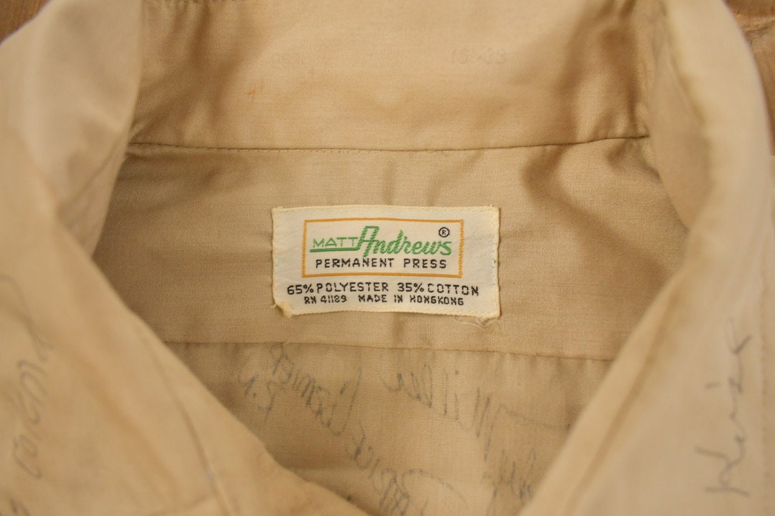 Vintage 1990 Matt Andrews Signed All Over Button Up Shirt