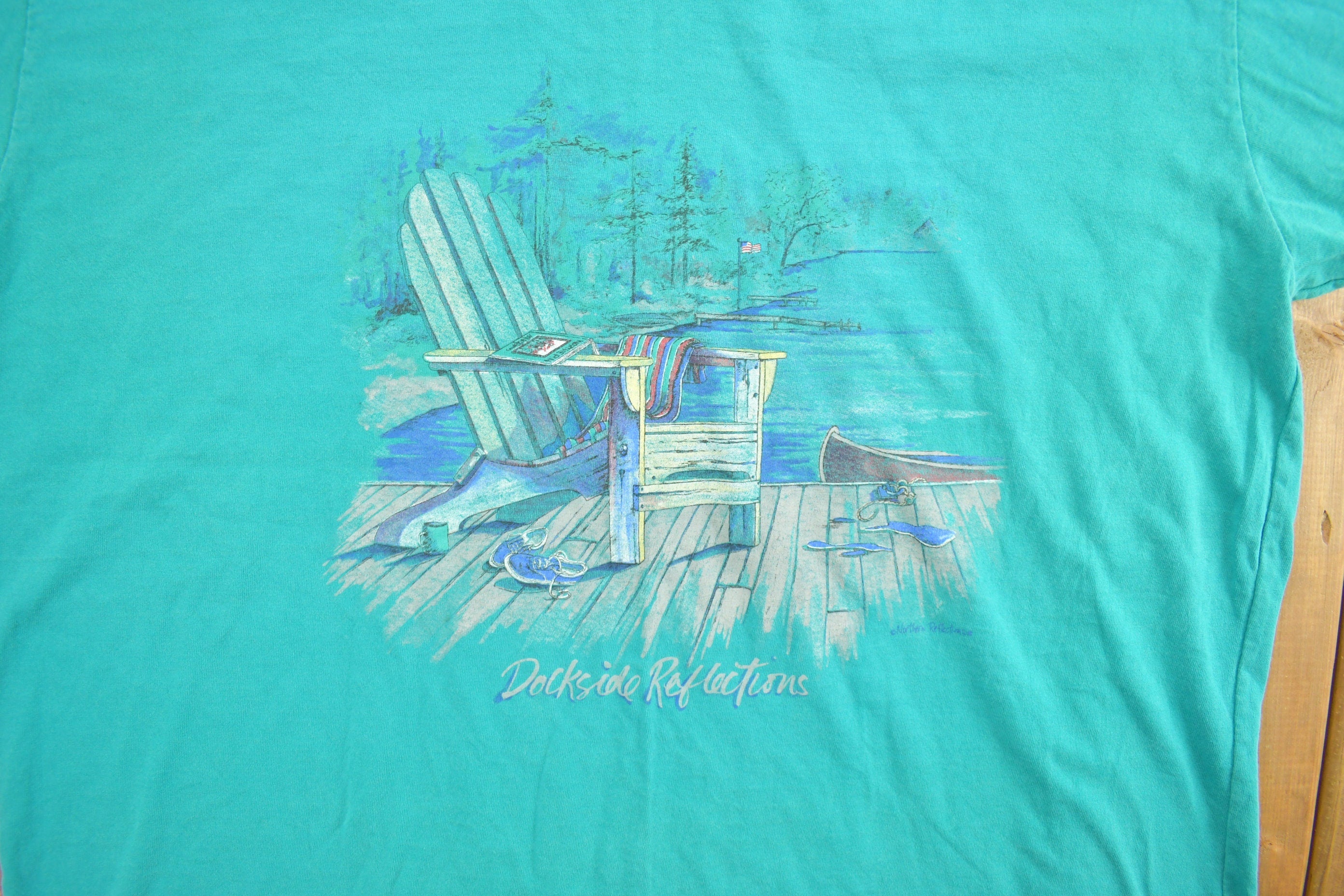 Vintage 1990s Northern Reflections Dockside Cottage T-Shirt