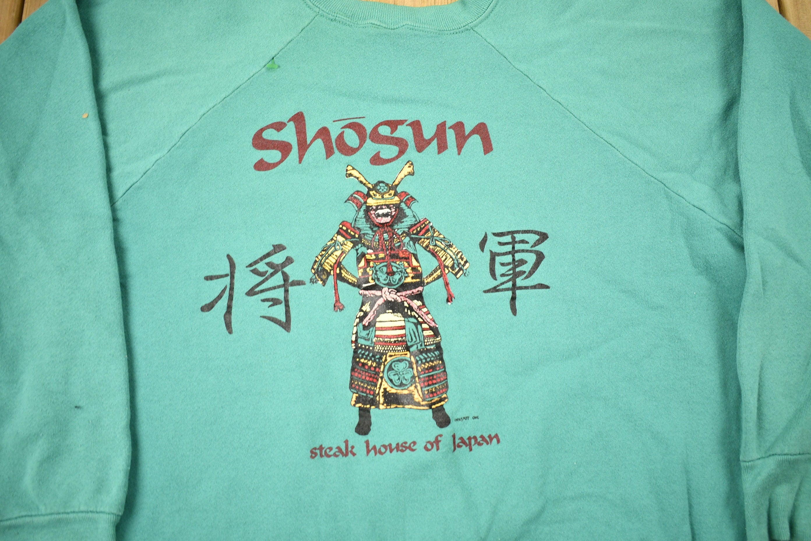 Vintage 1980s Shosun Steak House Of Japan Raglan Crewneck Sweatshirt 80s Crewneck