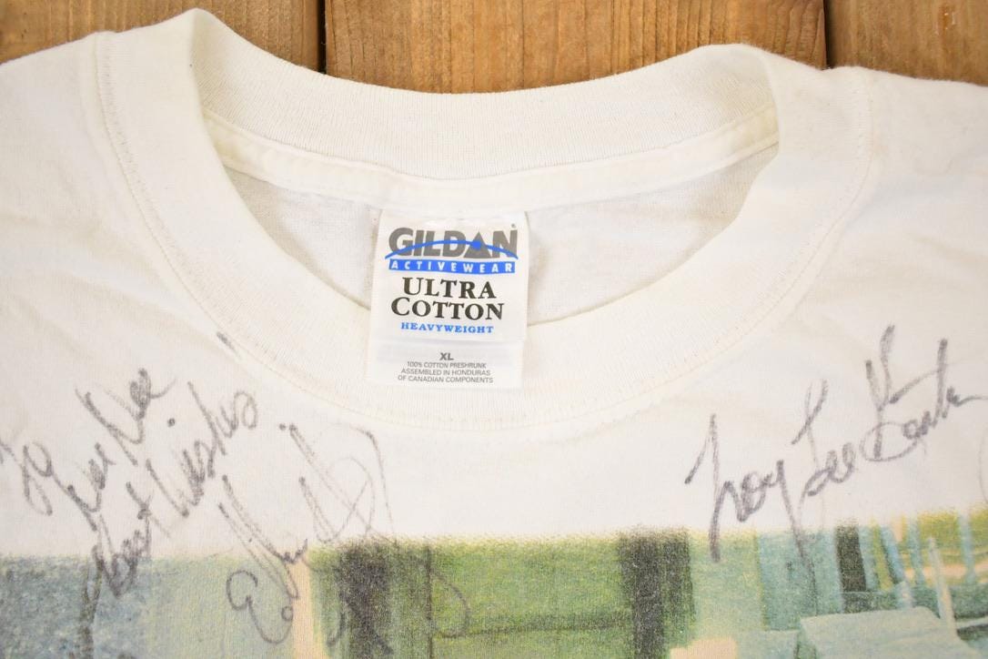 Vintage 1999 Montgomery Gentry Tattoos And Scars Autographed Souvenir Band T-Shirt Men's XL