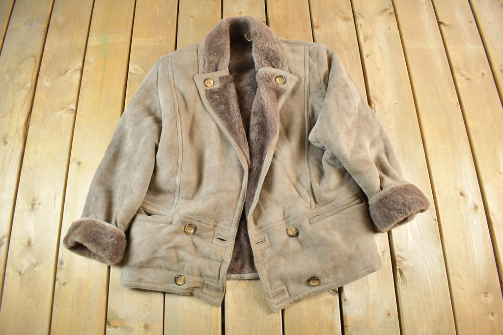 Vintage 1970s Fibok Shearling Fur Coat Men's L