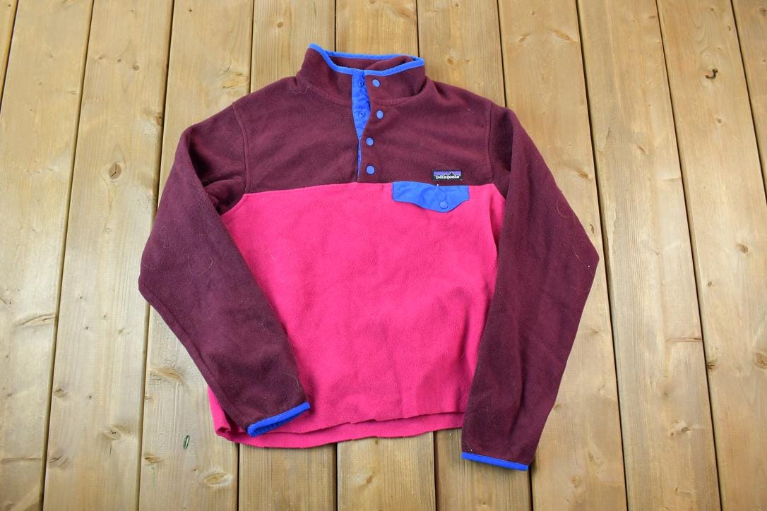 Vintage 1990s Patagonia Synchilla Fleece Sweater / Outdoorsman / 90s Sweater / Streetwear / Hiking / Fleece Zip up