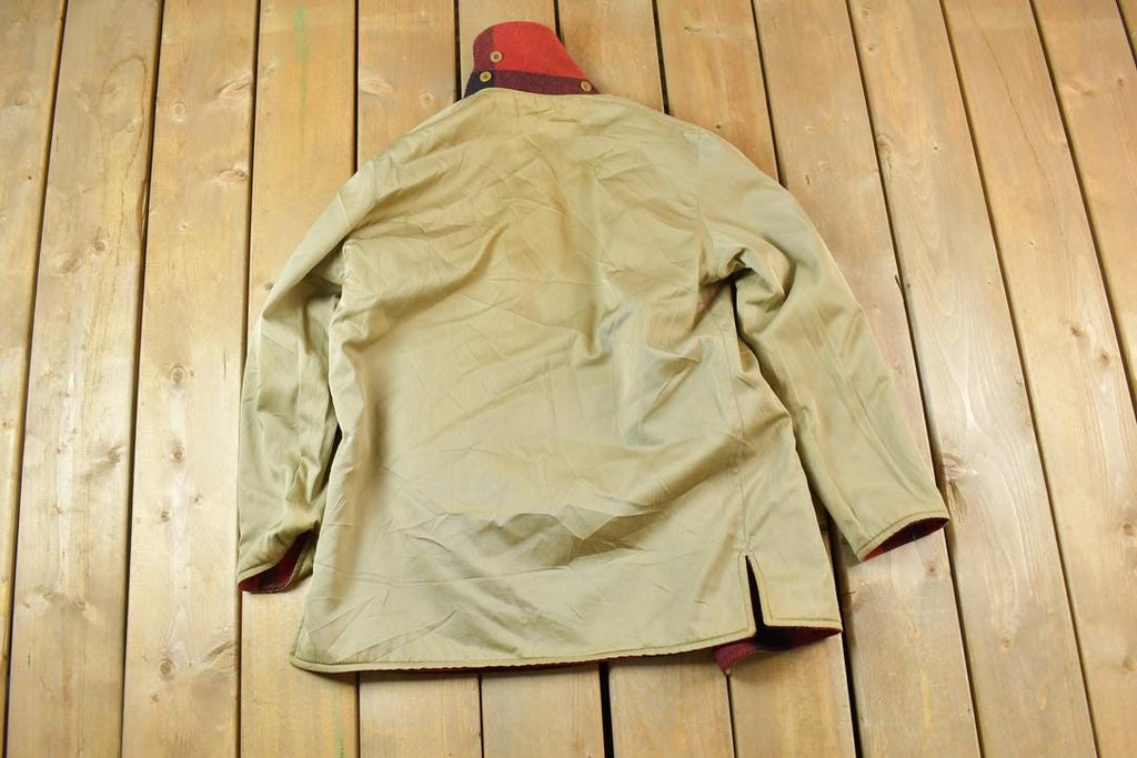 Vintage 1940s Plaid Lumberjack Reversible Midweight Jacket