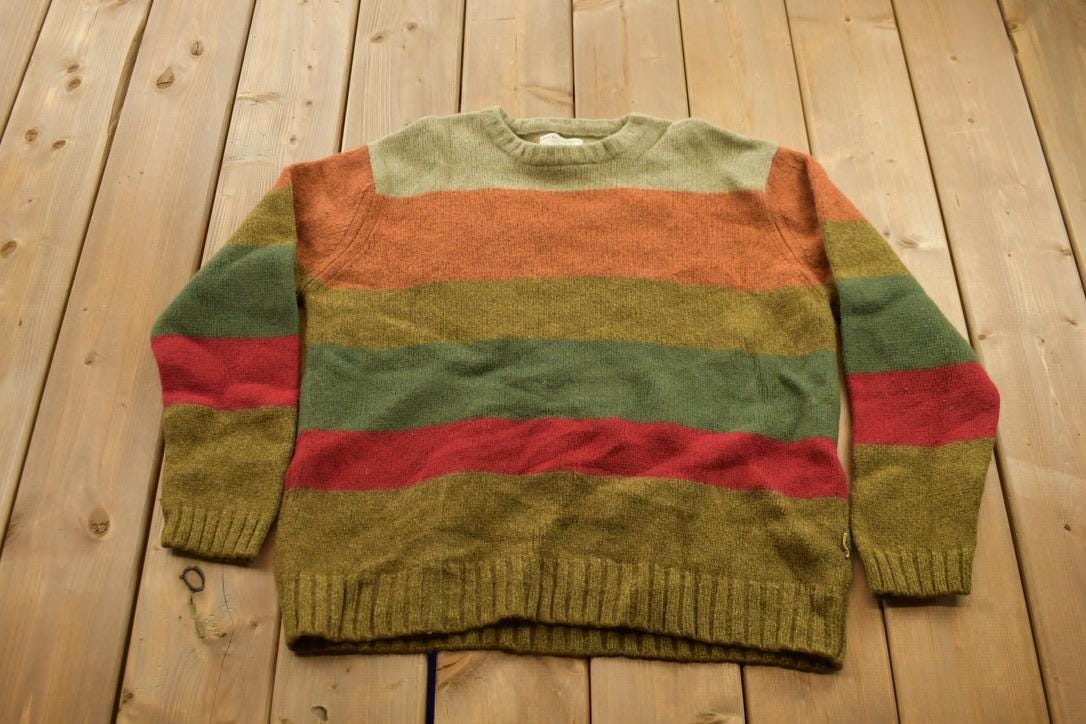 Vintage 1990s American Eagle Striped Knitted Sweater