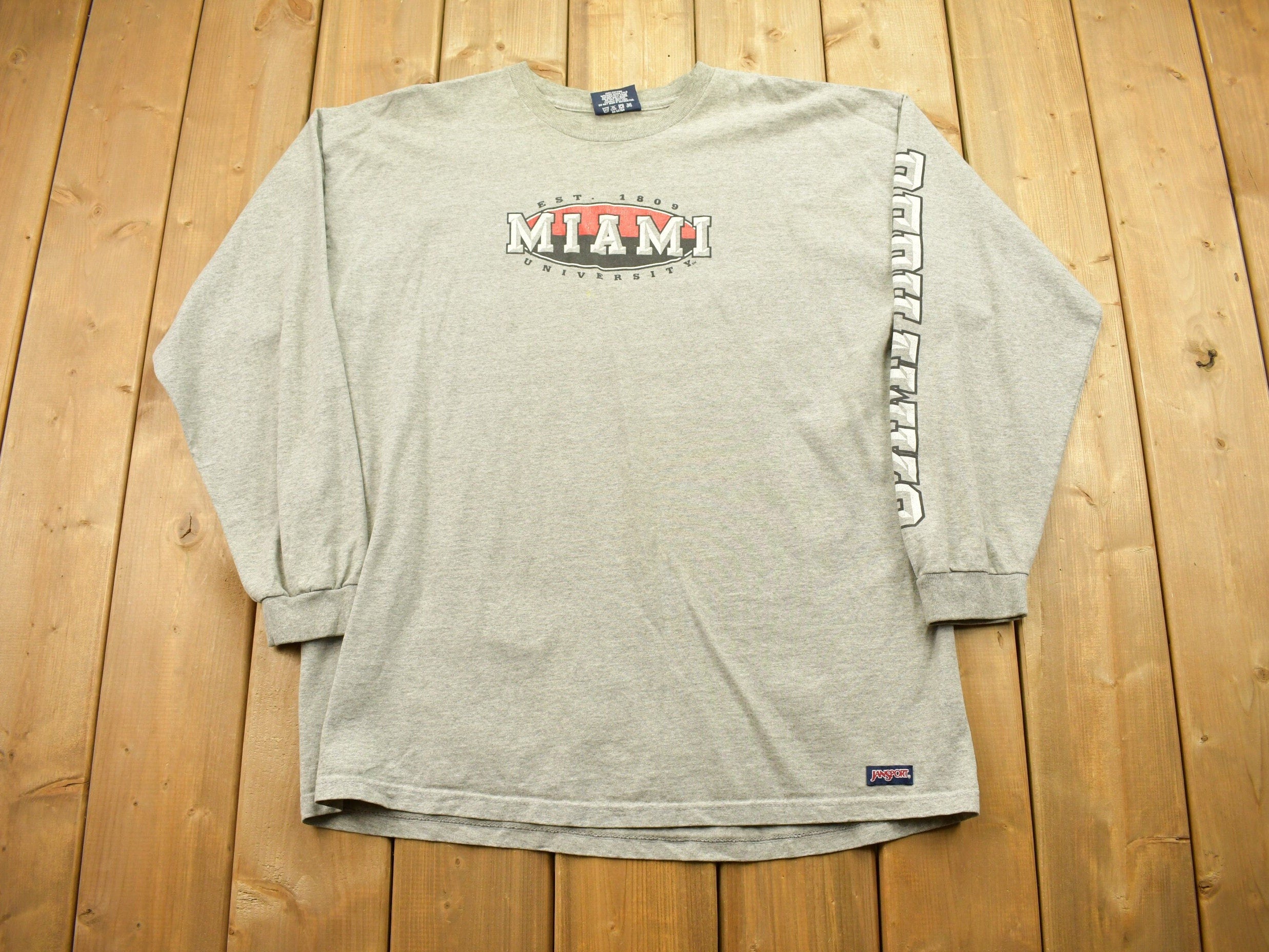 Vintage 1990s University Of Miami Redhawks Long Sleeve T Shirt