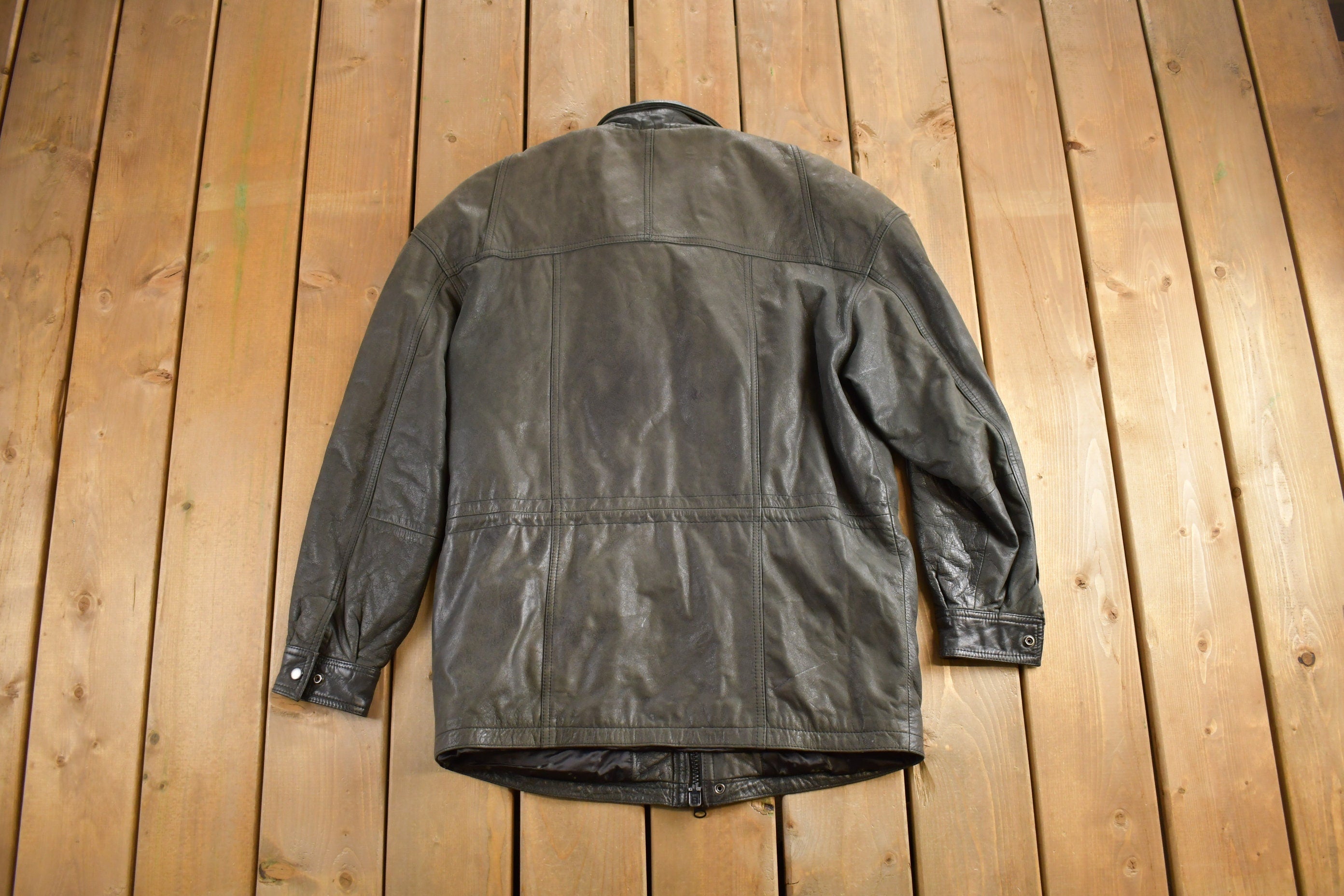 Vintage 1990s Pelle Cuir Leather Jacket