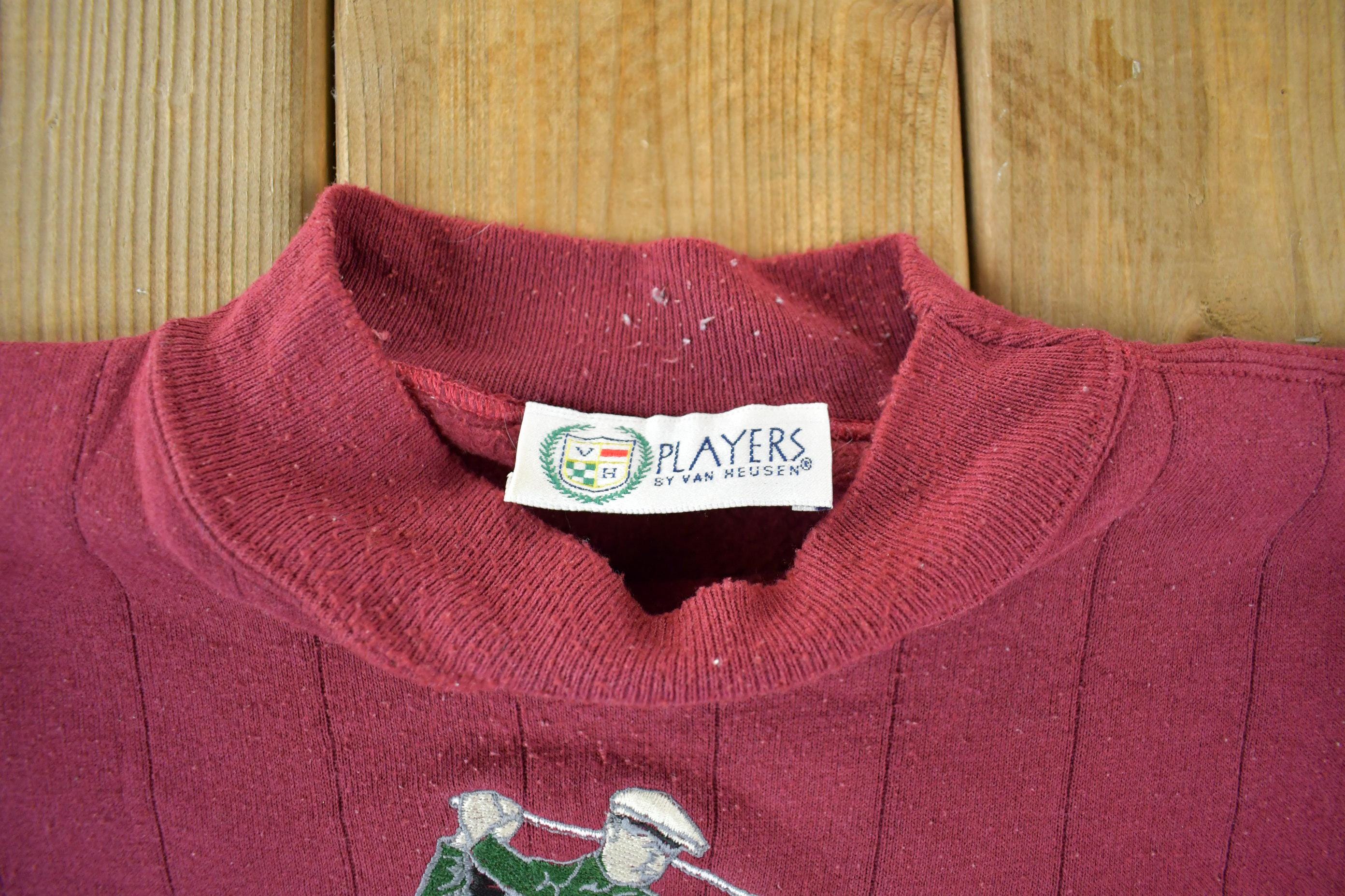 Vintage 1990s Players Van Heusen Golf Mockneck Sweatshirt Adult S-M