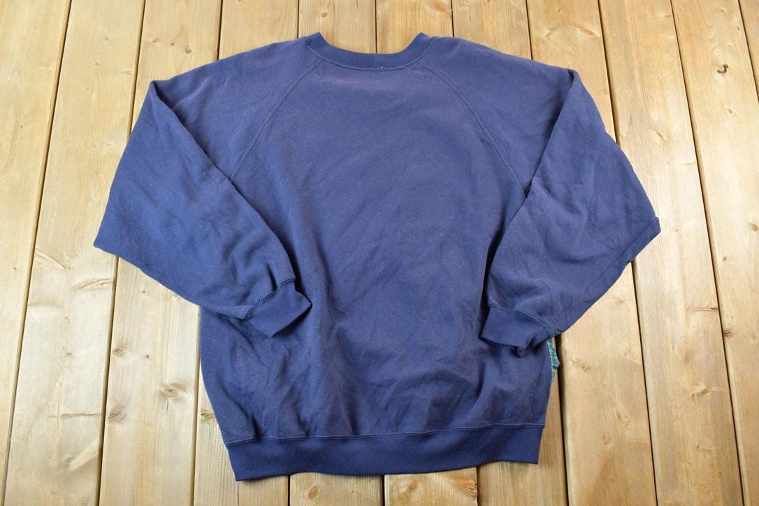 Vintage 1990s John Ashford Golf Crewneck Plaid Heavyweight Sweatshirt