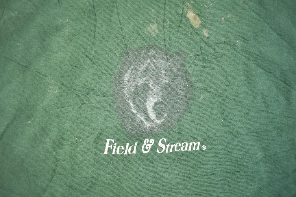 Vintage 1990s Field & Streams Legends Of The Wild Grizzly Bear T Shirt