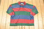 Vintage 1990s Venezia Knit Quarter Zip Sweater Women's XXL