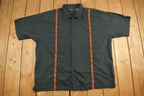 Vintage Y2K No Boundaries Flames Button Up Shirt