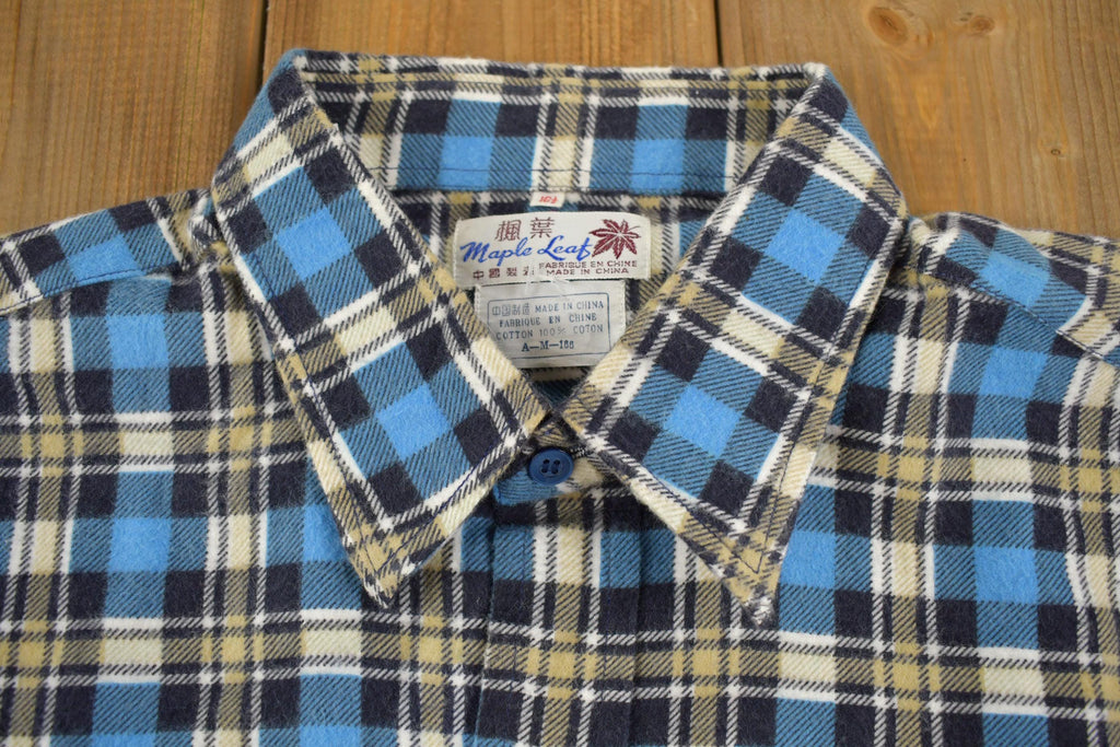 Vintage 1970s Plaid Button Up Flannel Shirt