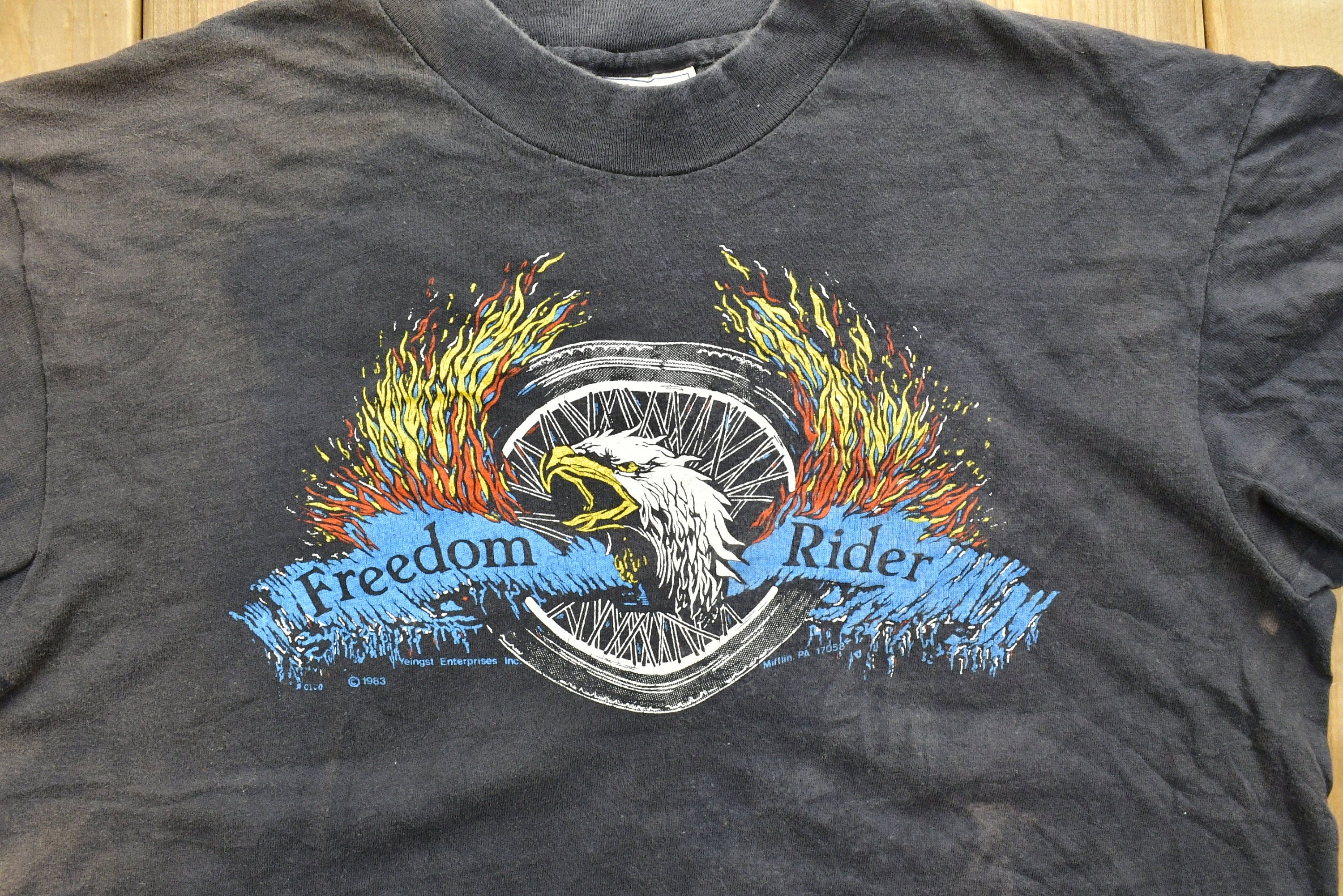 Vintage 1983 Harley Davidson Motorcycles Freedom Rider T-Shirt
