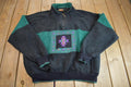Vintage 1990s Aztec Pattern Quater Zip Fleece Sweater - XL