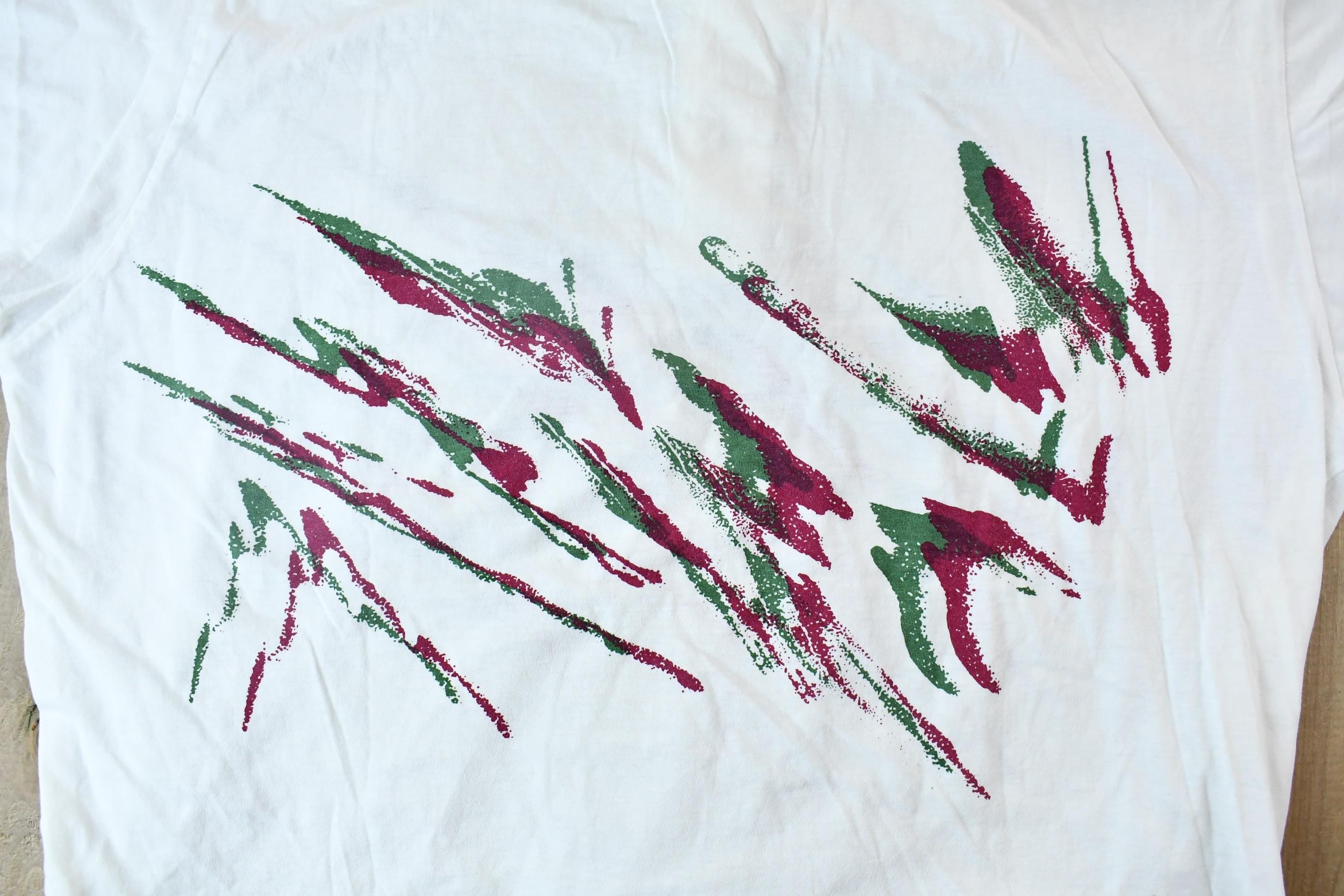 Vintage 1990s Hathaway Knit Classics Single Stitch Lightweight Abstract Graphic Polo Shirt