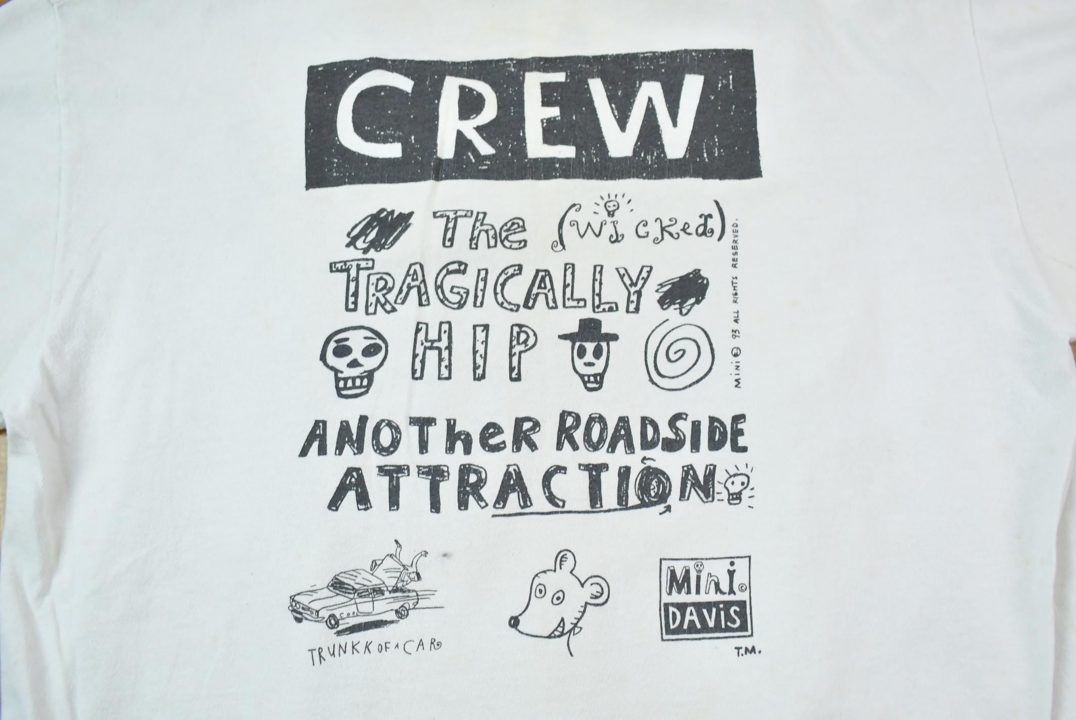 Vintage 1993 Deadstock The Tragically Hip Graphic Single Stitch Band Tee