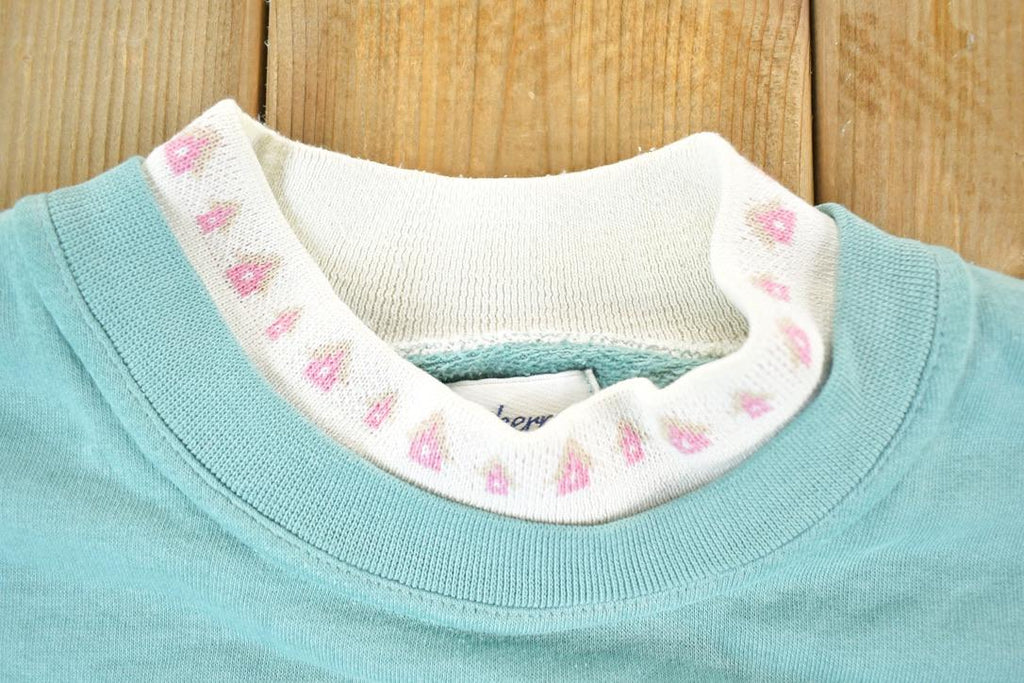 Vintage 1990s Northern Treasures Double Collar Crewneck Sweatshirt Womens L