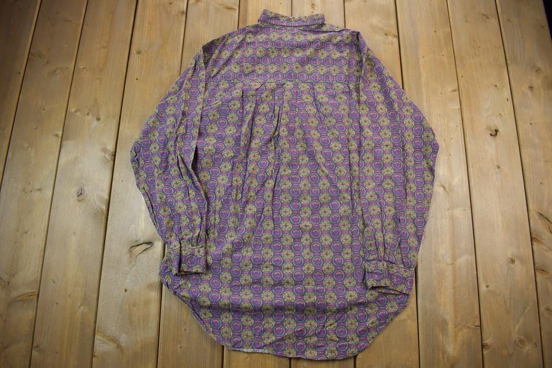 Vintage 1990s Alexander Julian Botton Up Graphic Shirt