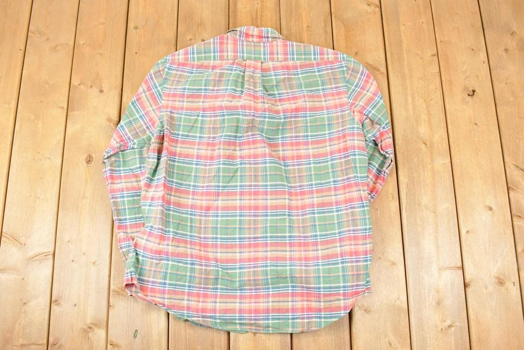 Vintage 1990s Ralph Lauren Plaid Button Up Shirt Men's L