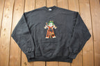 Vintage 1990s Scarecrow Embroidered Graphic Crewneck Sweatshirt