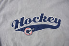 Vintage 1990s Heavyweight Embroidered Hockey Crewneck Sweatshirt Size Large