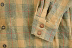 Vintage 1980s Wool Plaid Outdoorsman Heavyweight Button Up Shirt Men's M