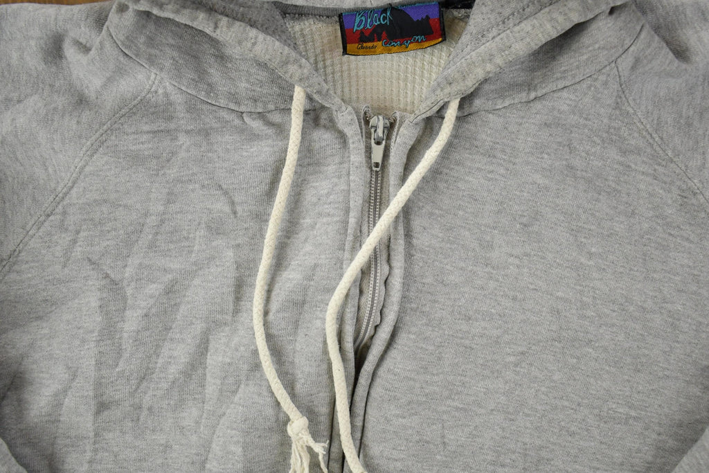 Vintage 1990s Black Canyon Full Zip Thermal Lined Hoodie Sweatshirt