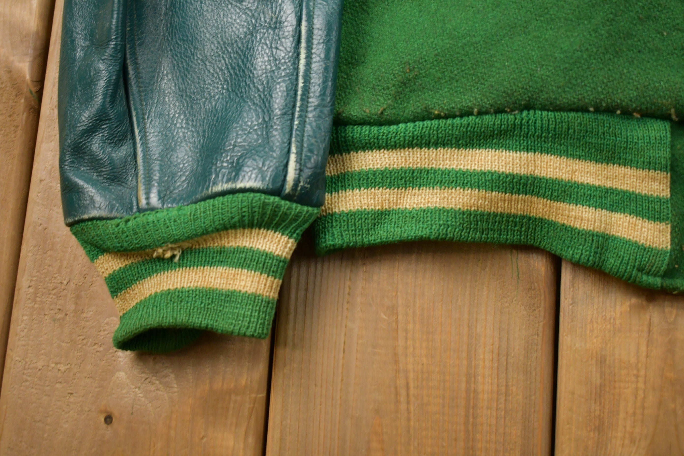 Vintage 1980s Butwin Leather Varsity Jacket