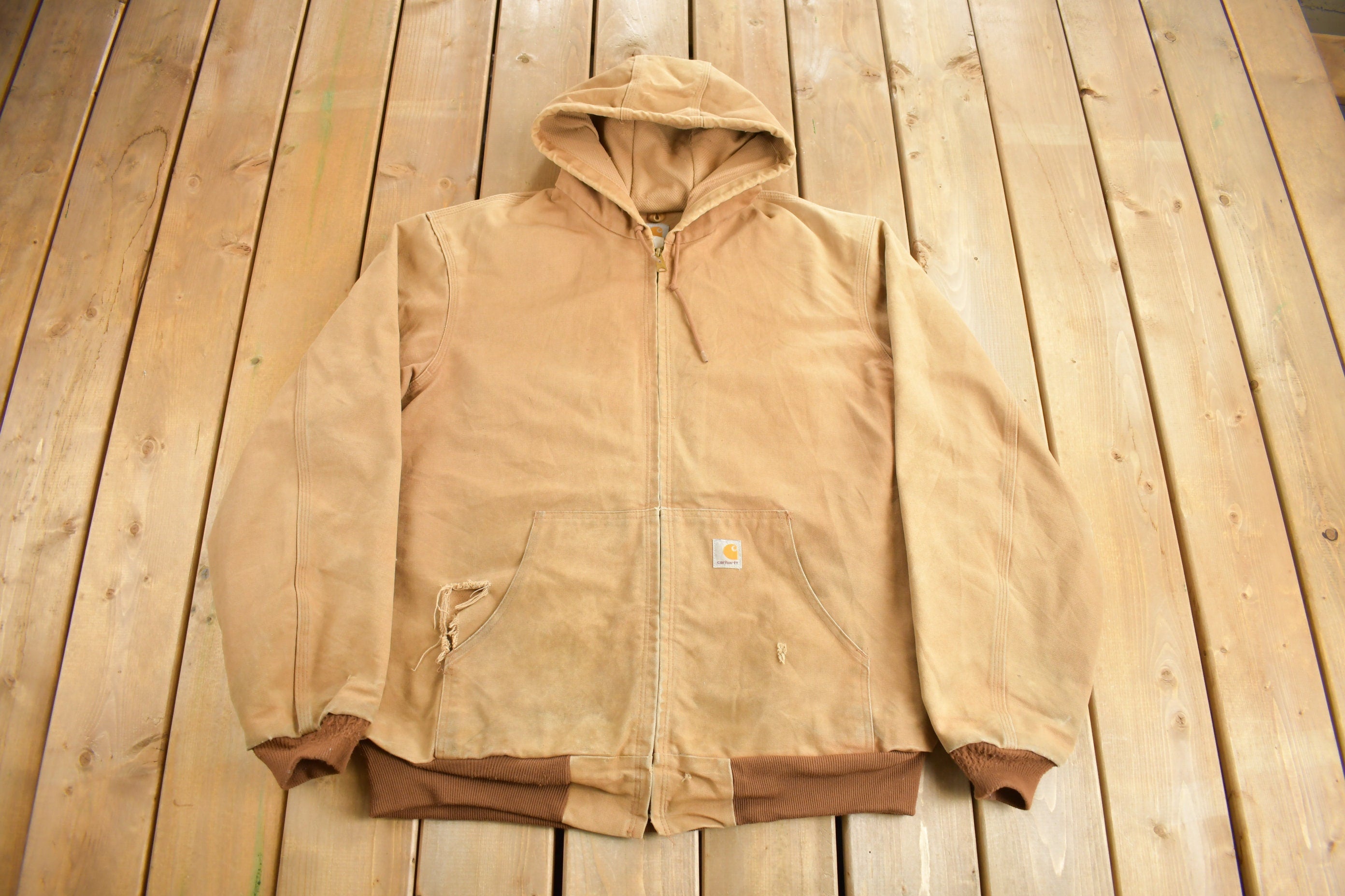 Vintage 1990s Carhartt Hooded Work Jacket