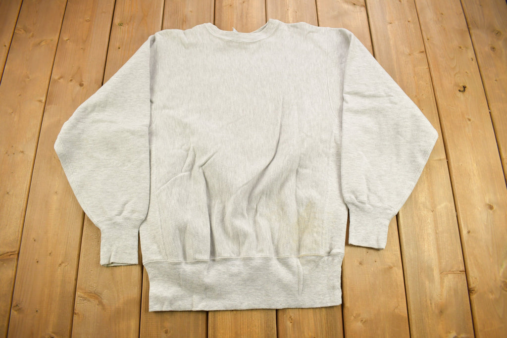 Vintage 1990s Blank Grey Champion Reverse Weave Crewneck