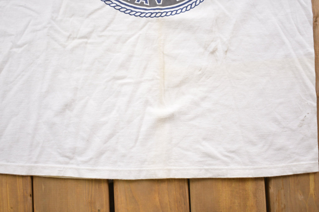 Vintage 1990s United States Navy Graphic T-Shirt  US Navy Graphic  80s  90s  Streetwear  Retro Style  Single Stitch  Made In USA