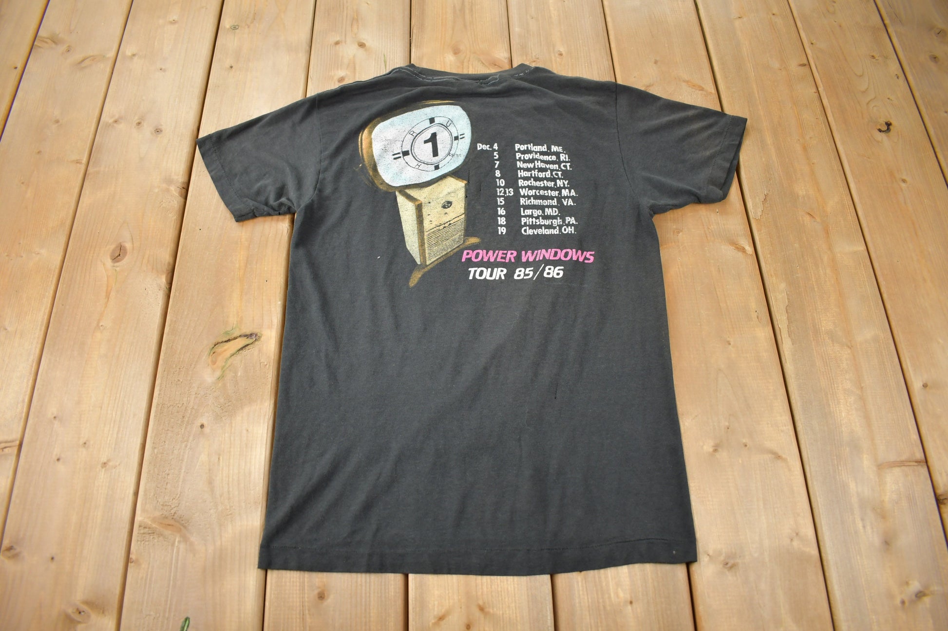 Vintage 1985 Rush Power Windows Tour Single Stitch Band T-shirt Made in USA