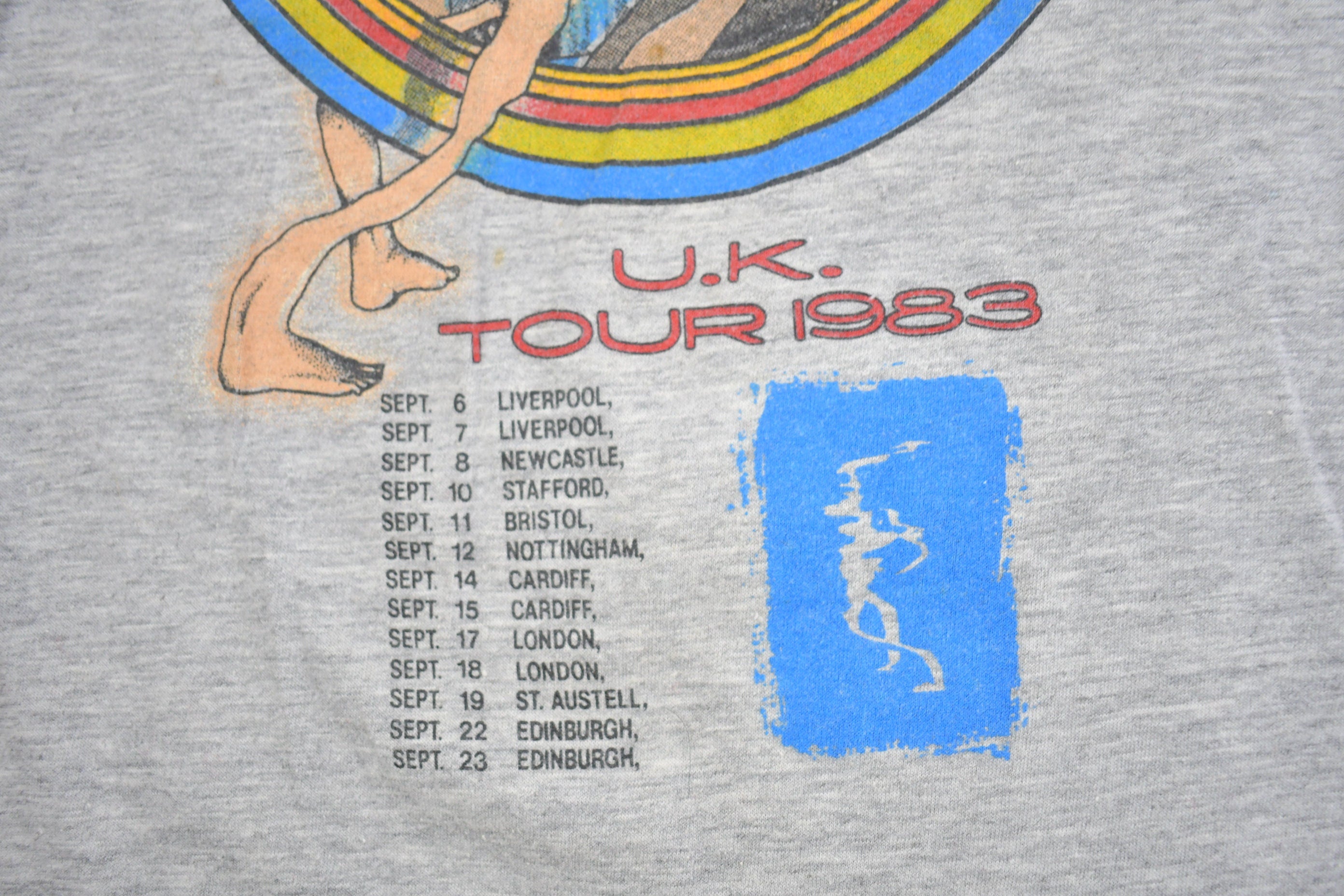 Vintage 1983 Rainbow Band U.K. Tour T-Shirt