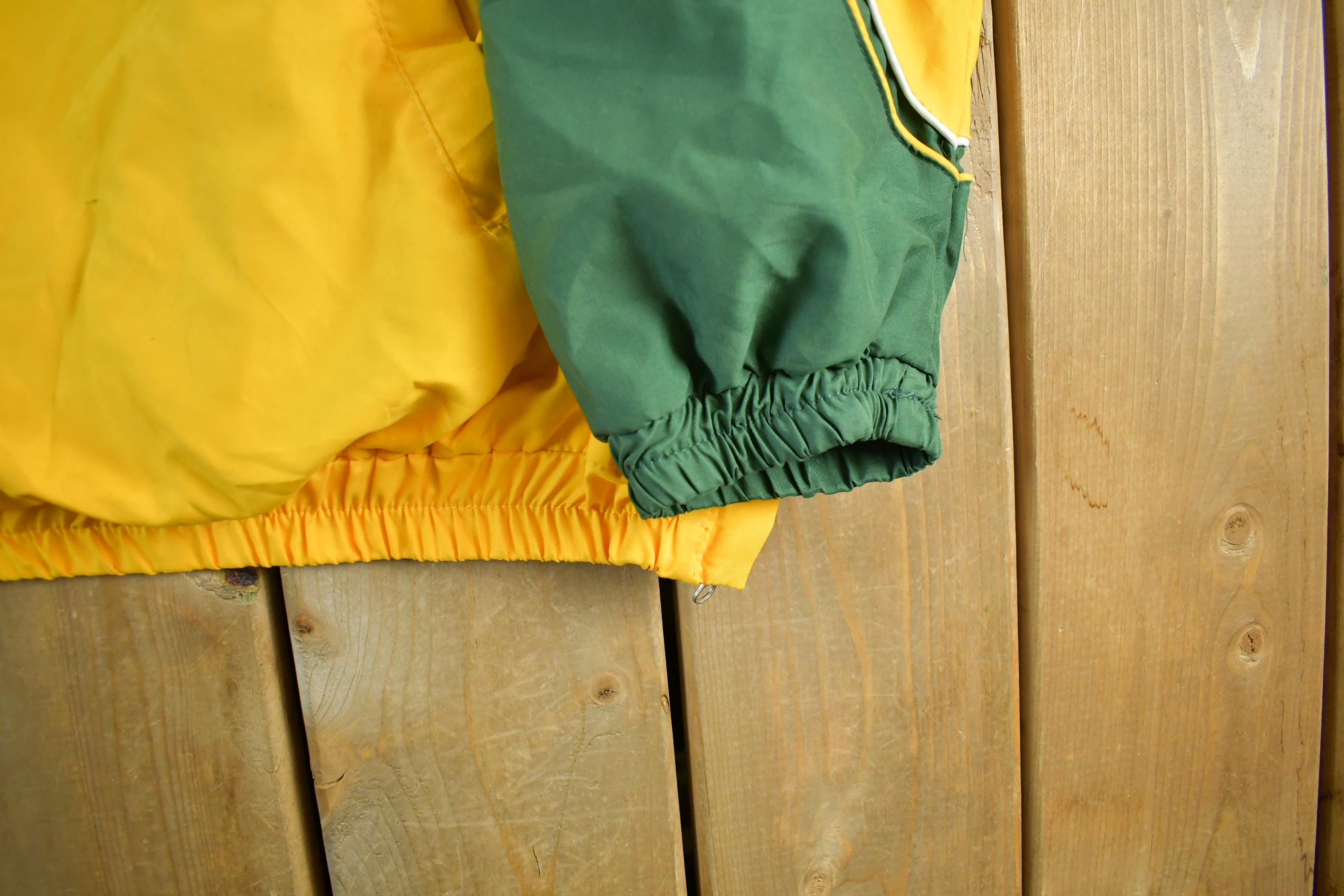 Vintage 2000s Green Bay Packers NFL Quarter Zip Pullover Windbreaker Jacket Men's 3XL