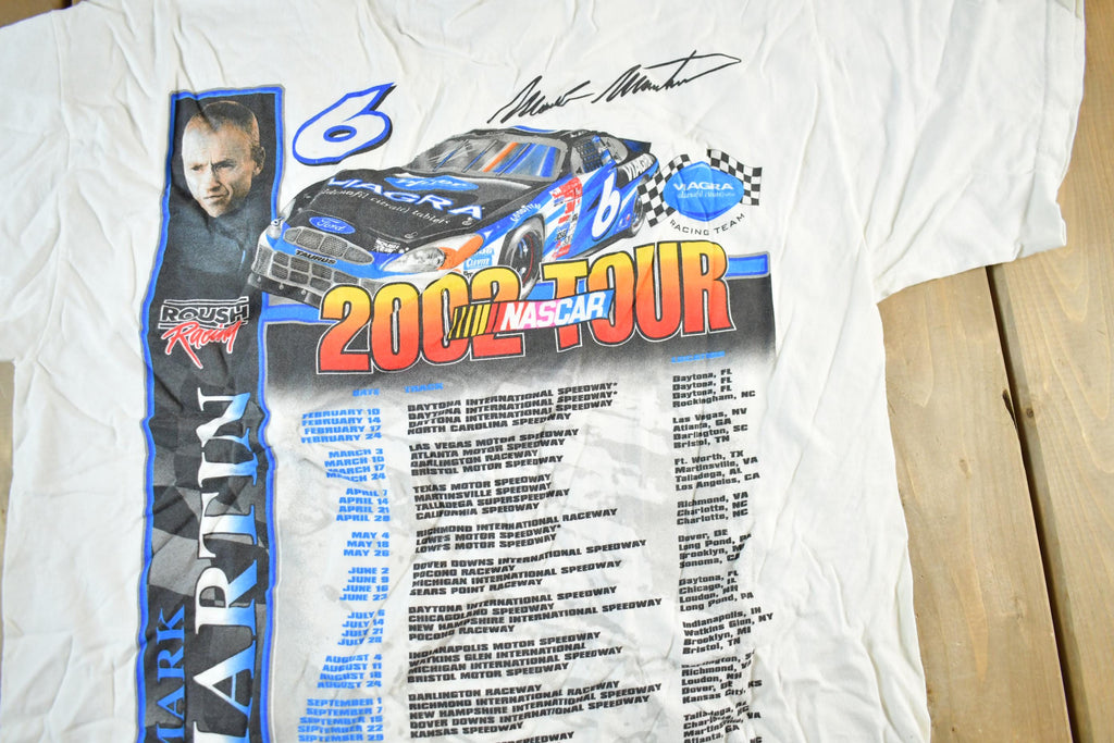 Vintage 2002 Mark Martin Viagra Nascar Racing Tour Graphic T Shirt Men's Large