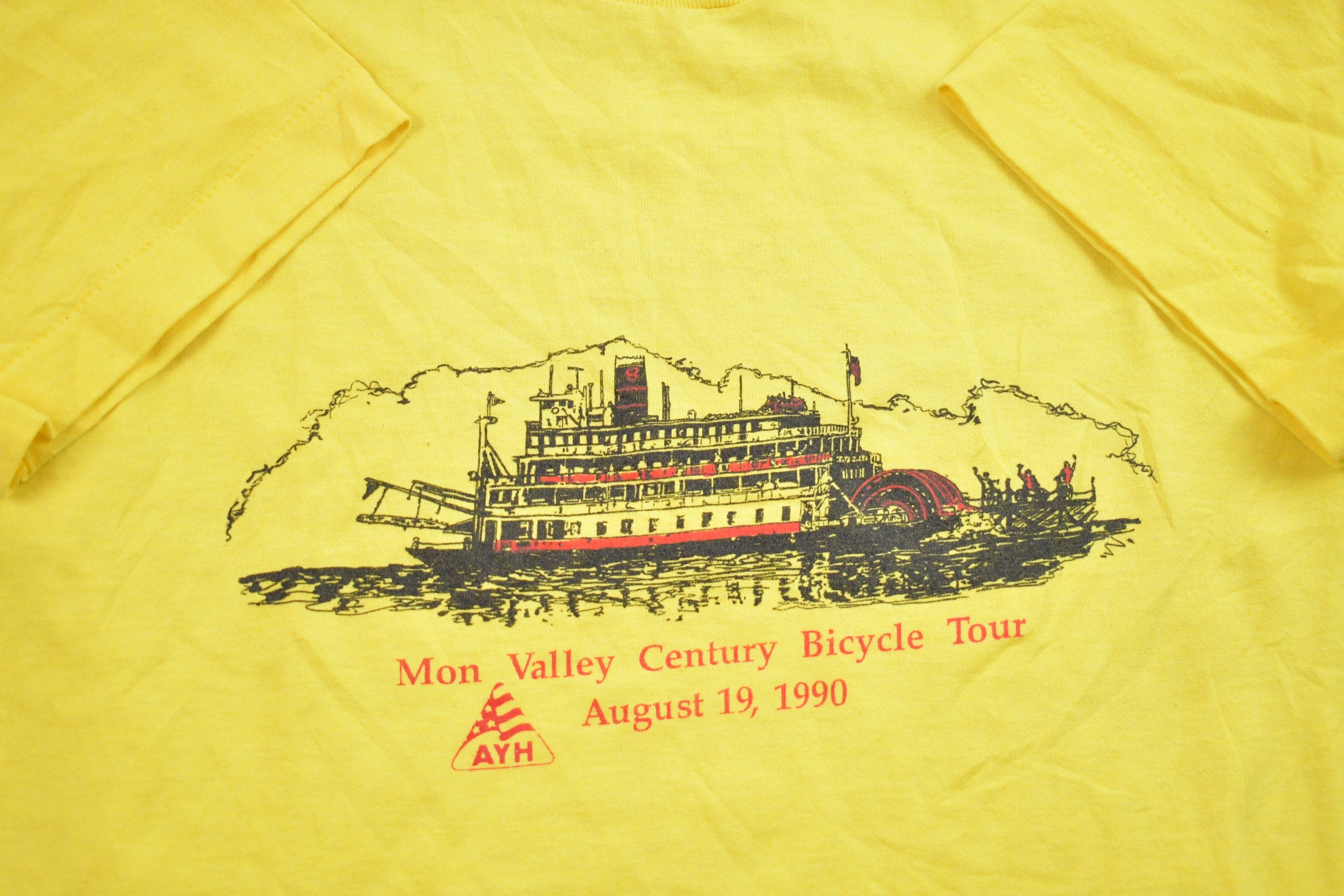 Vintage 1990 Mon Valley Bicycle Tour T-Shirt